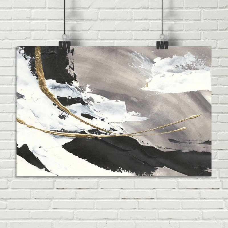 Gilded Arcs I - No Frame Painting, 40cm H x 50cm W x 1cm D