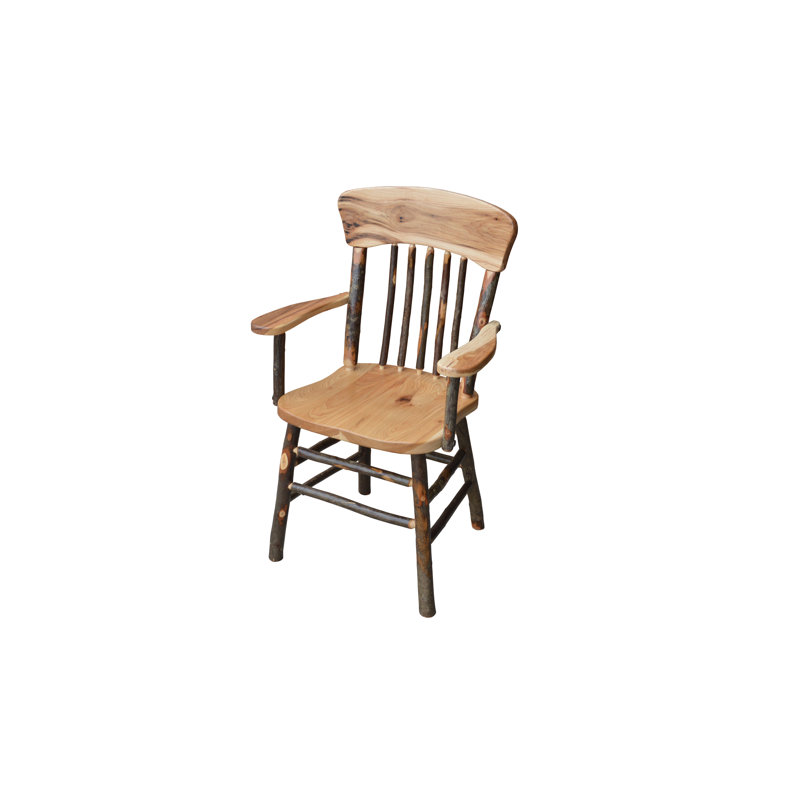 Wyton 17'' H Solid Wood Armchair, Rustic