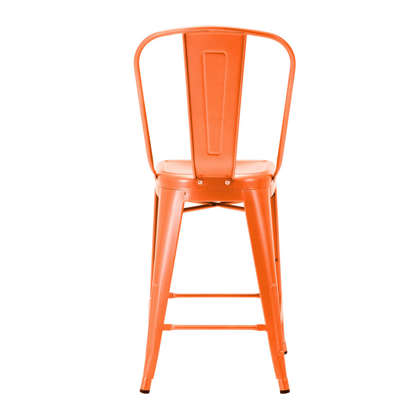 Tabouret de bar galvanisé Gainsborough, 24 po, Orange