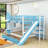 2 Drawers Bunk Bed with Storage Stairs, Slide and Shelves-2001035196-2001035199