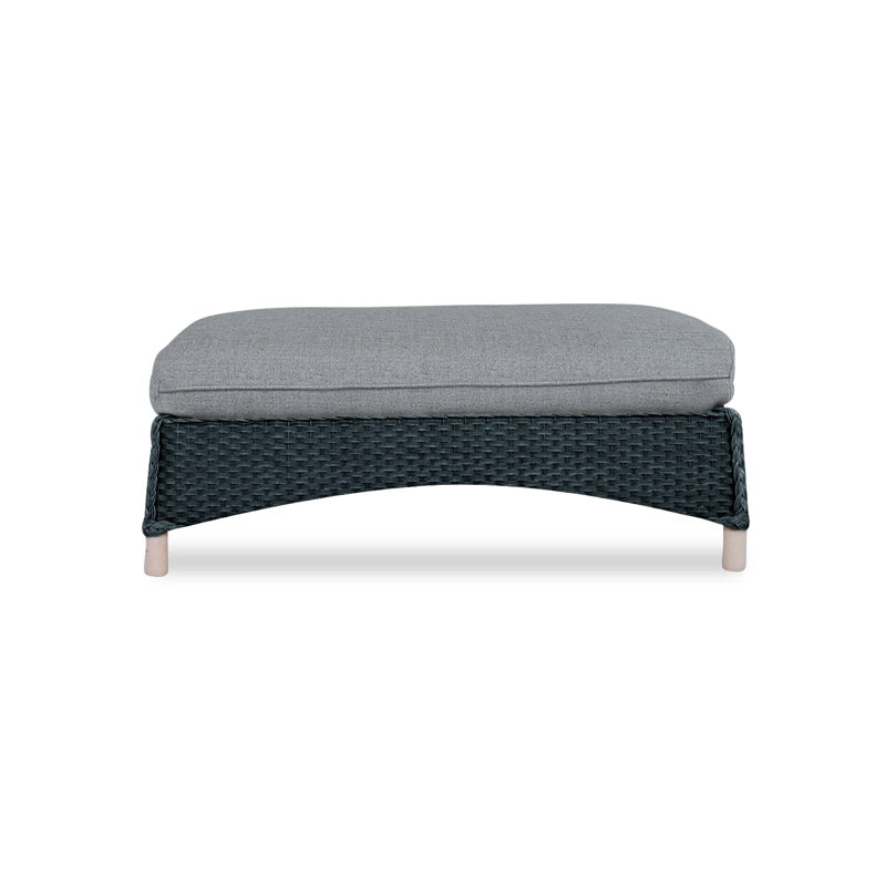 Mandalay Outdoor Ottoman, Sandberg Pewter, Hickory