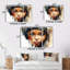 Ensemble de 3 décorations murales femme afro-américaine