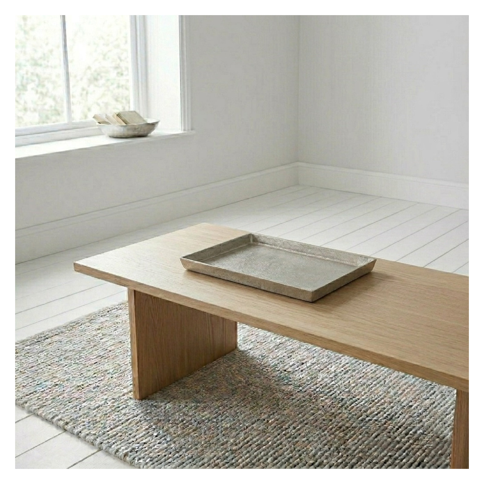 Aluminum Tray - Set of 1, 1.5" H x 18" W x 14.25" D, Gray