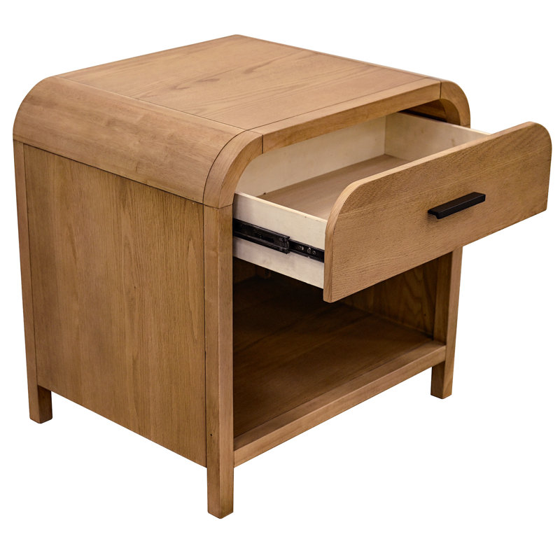 Table de chevet 1 tiroir Willa Modern, Naturel