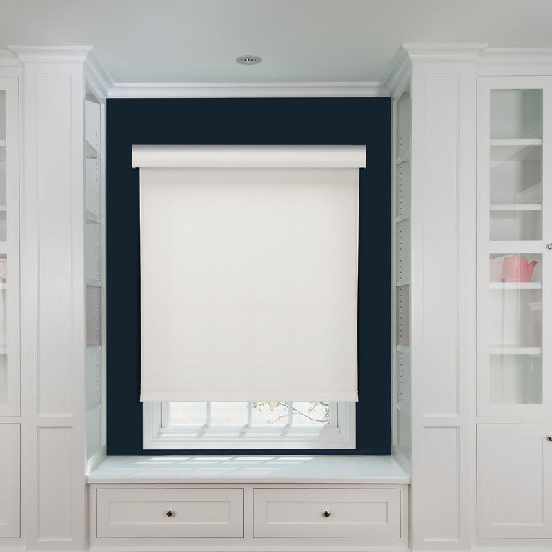 Store à enroulement rond sans fil 1% Linen Avenue, Cristal, L 68 po x L 78 po