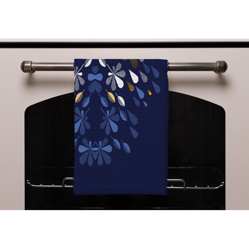 Cotton Floral Waffle Kitchen Towel