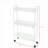 3-Shelf Rolling Bathroom Organization Cart with 2 Hooks