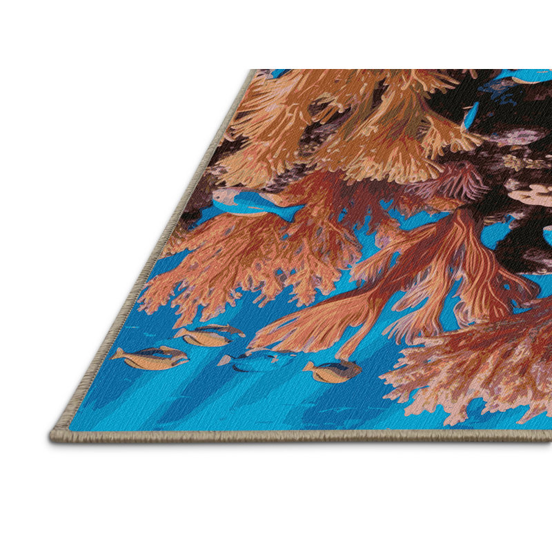  Tapis bord de mer lavable, Carré 7 pi