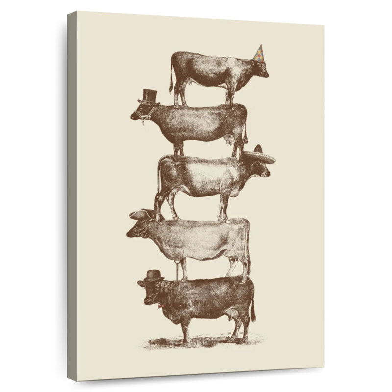 Ketti Cow Cow Nuts, 51" H x 34" W