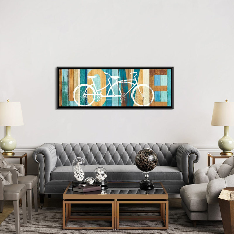 «Beachscape Series: Love I», impression sur toile, H 20 po x l 60 po x P 1,5 po, Cadre noir