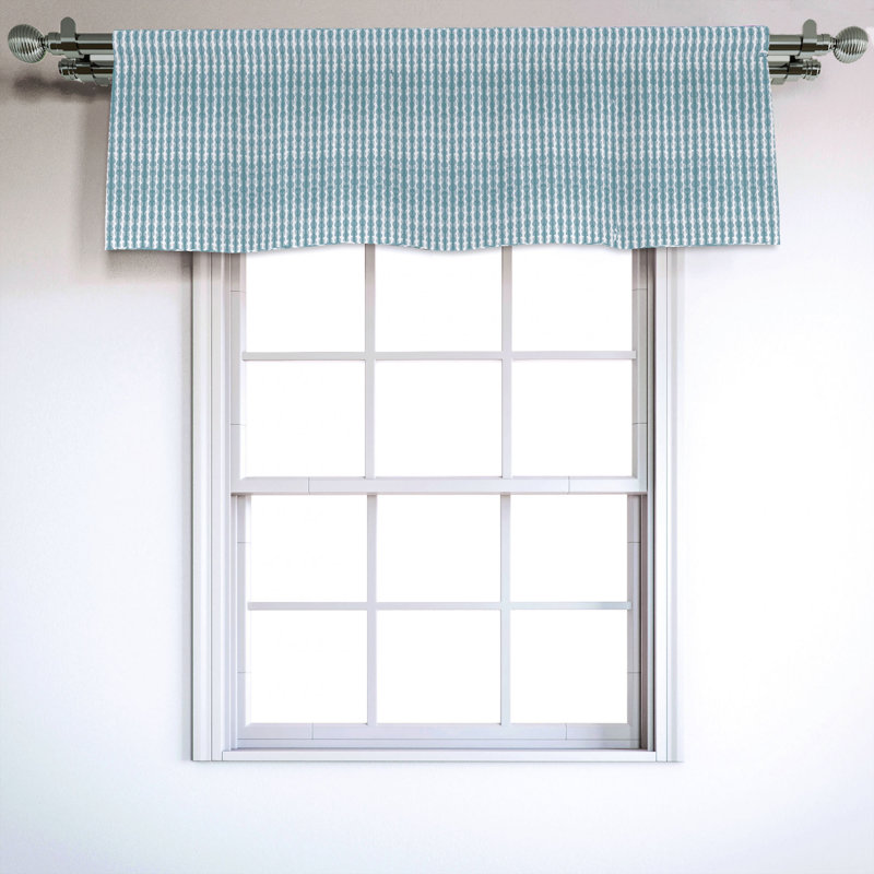 Sateen Striped Ruffled Window Valance