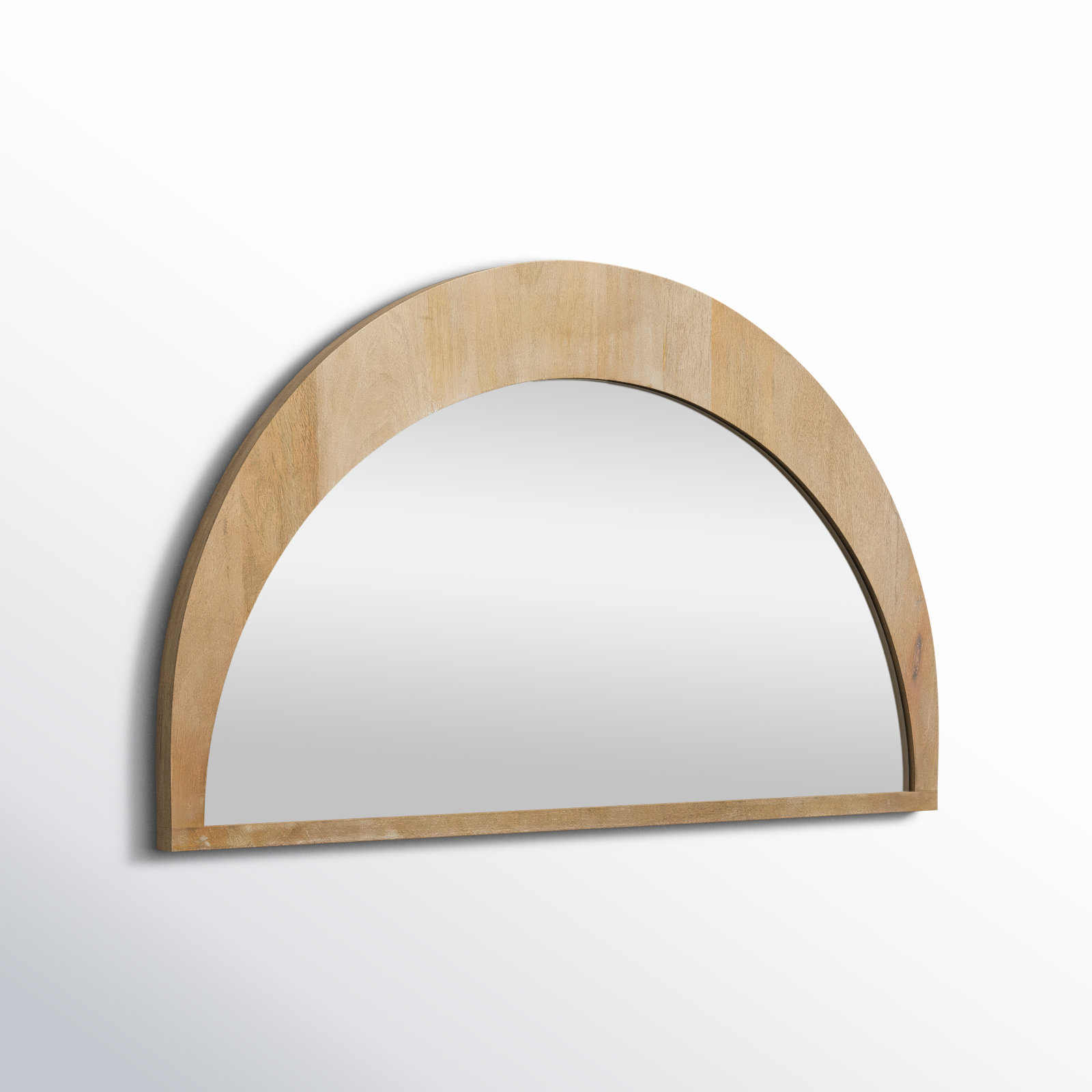 Vixe Solid Wood Mirror, 22.3" x 36", Light Brown