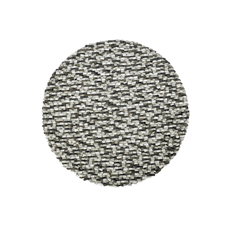 Mcgee Wool Hand Woven Area Rug, Round 120cm