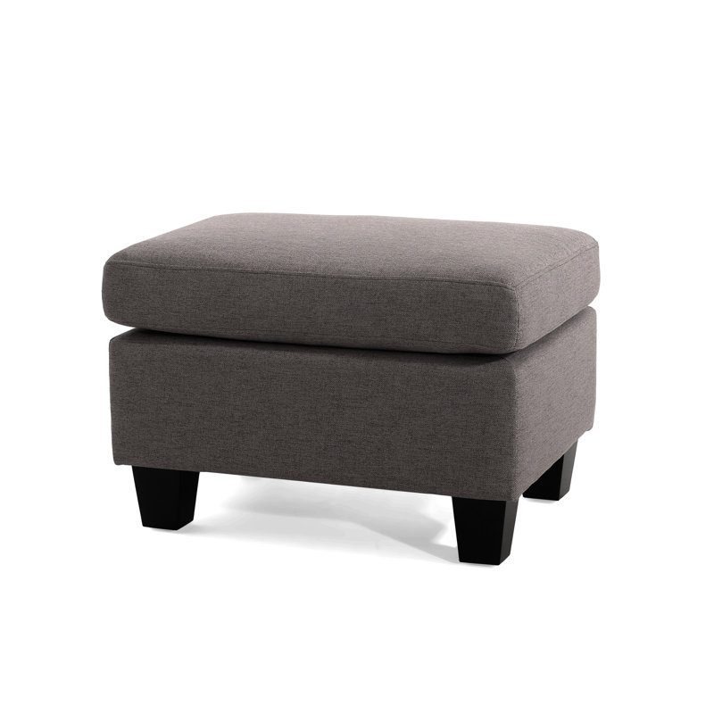 Gris contemporain contemporain avec un design simple mais chic - utilisation polyvalente, pieds en bois de bouleau, cadre moderne en tissu doux polyvalent de l 17,57 po x l 24,54 po