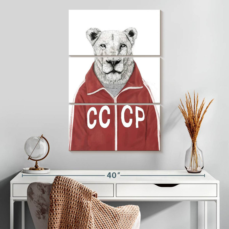 Brampt Soviet Lion, 32" H x 20" W