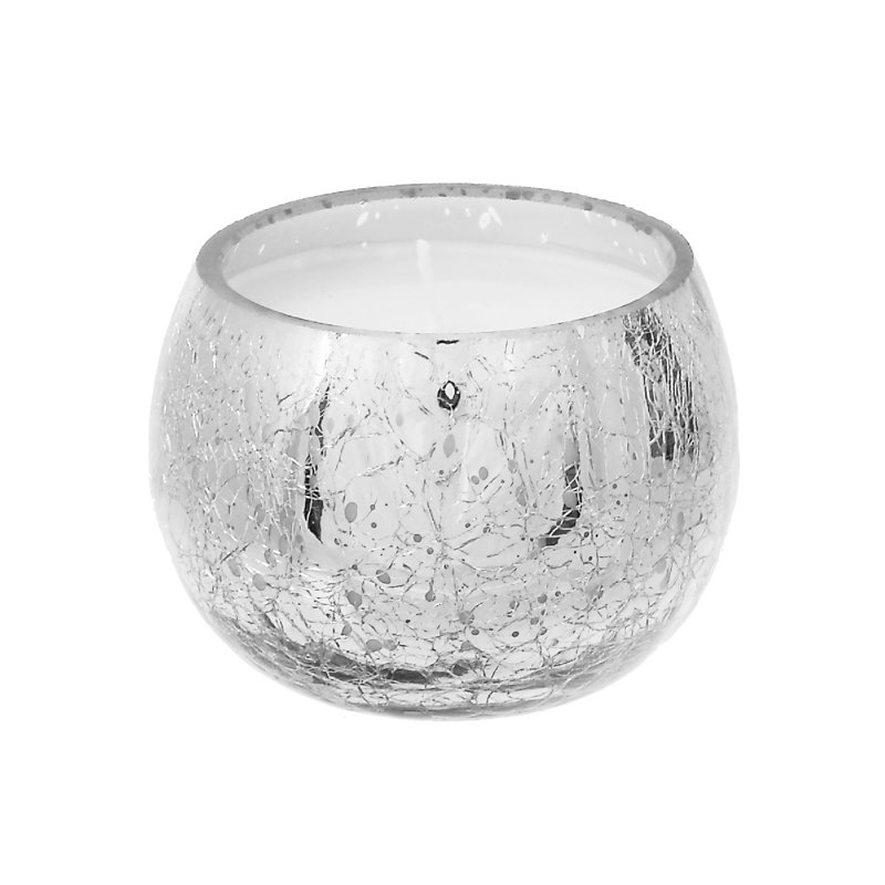Bougie en pot sphérique craquelée craquelée craquelée, 10 oz