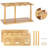 Amyna 3 Bottle Tabletop Wine Bottle & Glass Rack in Brown