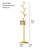 Tree-Shaped Coat Rack Stand,Metal Coat Tree With 8 Hooks And Sturdy Cast Iron Base,Heavy Duty Coat Rack Freestanding Coat Hanger Stand For Clothes Hats Scarfs Purses (Gold)