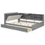 Lit plateforme en bois avec tête de lit avec rangement, tablettes et 2 tiroirs-1747729577-1747729573