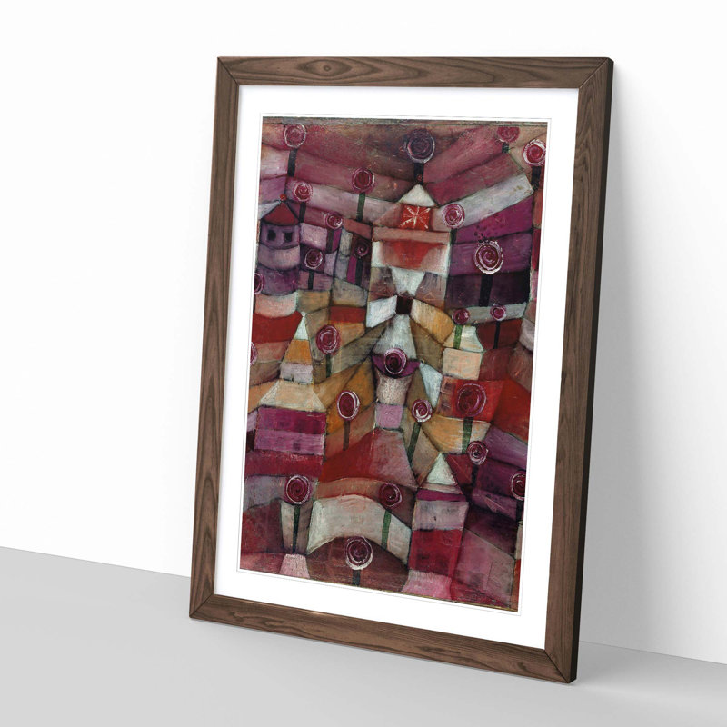 Rose Garden by - Framed Print, Walnut