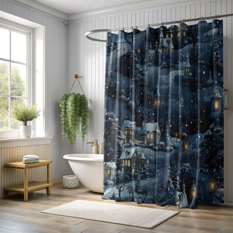 Rideau de douche Nightly Festive - Premium, H 74 po x l 71 po