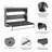 80W Full Horizontal Murphy Bed In Bark Gray-1594775458-1594775457