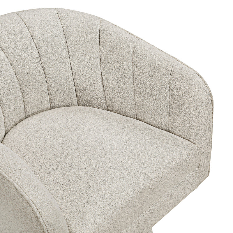 Fauteuil d'appoint pivotant, Beige