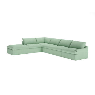 Wrenley 6-Piece Slipcovered Modular Sectional Right Hand Facing by Birch Lane