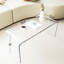 Table basse 39,25 po de long rectangulaire rectangulaire en acrylique de 15 mm d'épaisseur, transparente