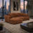 Classic Boneless L-shaped Chenille Fabric Upholstered 3-Seater Sectional Sofa with Two Pillows-735273538-735273541