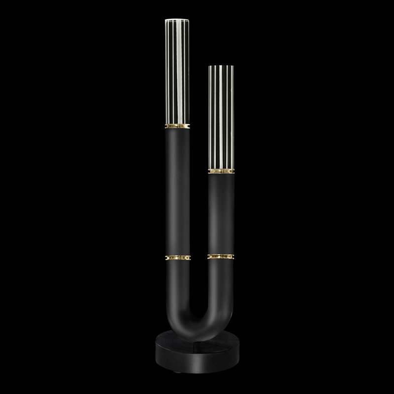 Antonia LED Table Lamp, Black/Brass