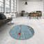 Tapis de surface bleu marine contemporaine Inge-460047898