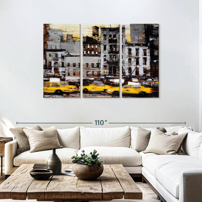 Sireci Yellow Cabs, 48" H x 74" W