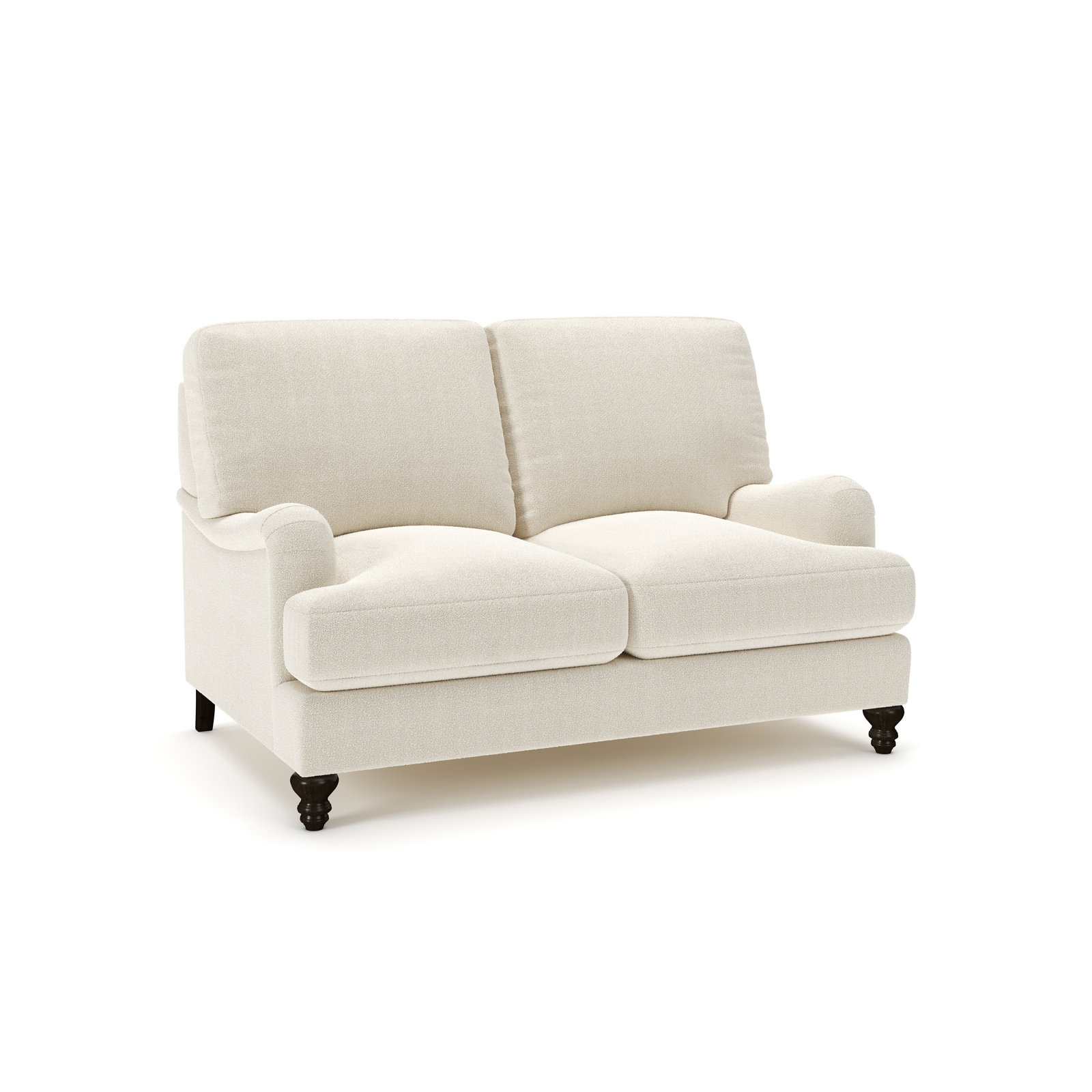 Walters 59'' Upholstered Loveseat, Davis Pearl Bouclé Performance