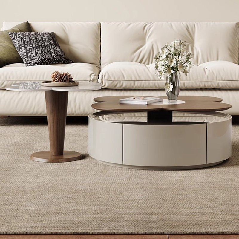 Ensemble de tables basses en bois avec tiroir