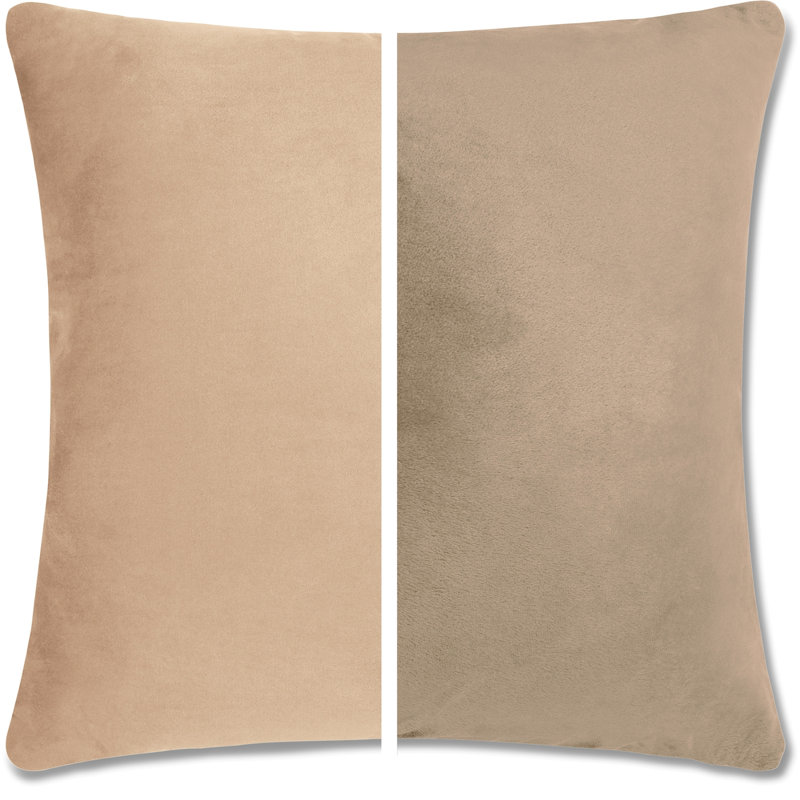 2 pièces luxueuses en duvet carré haut de gamme, Plume, Cowboy taupe, 26 po x 26 po