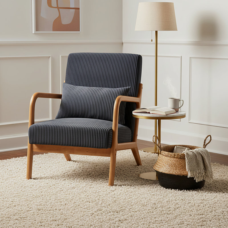 Fauteuil inclinable avec support lombaire Kimara, Gris foncé, Brun