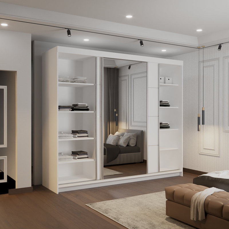 3 Door Wardrobe, White