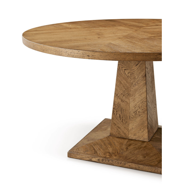 Nova 54" Dawn Finish Reclaimed Wood Round Dining Table