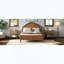 Grand lit plateforme en bois avec tête de lit arquée-972385093-972385094