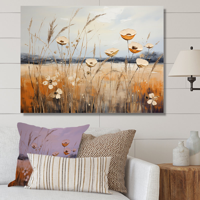 " Infinite Fields Minimalism Prairies III ", Wrapped Canvas, 34" H x 44" W