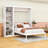 Goudelock Wood Murphy Bed with Shelves and Headboard-1865809056-1865809057