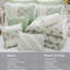 9 Piece Comforter King - Sage Cotton. Delicate Floral Decoration. Comprises Comforter, Shams, Euro Bed Skirt, And Decorative Pillows. All Season Warmth. Breathable Cotton . Colour. Elegant Theme. With