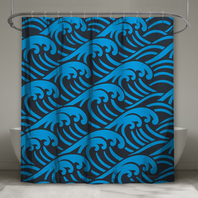 Rideaux de douche Blue Ocean Waves