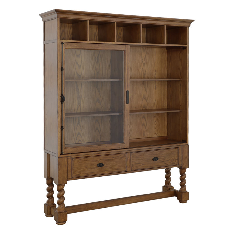 BD Alexander Curio Cabinet, Antique Pinewood