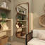 Miroir mural en bois brun
