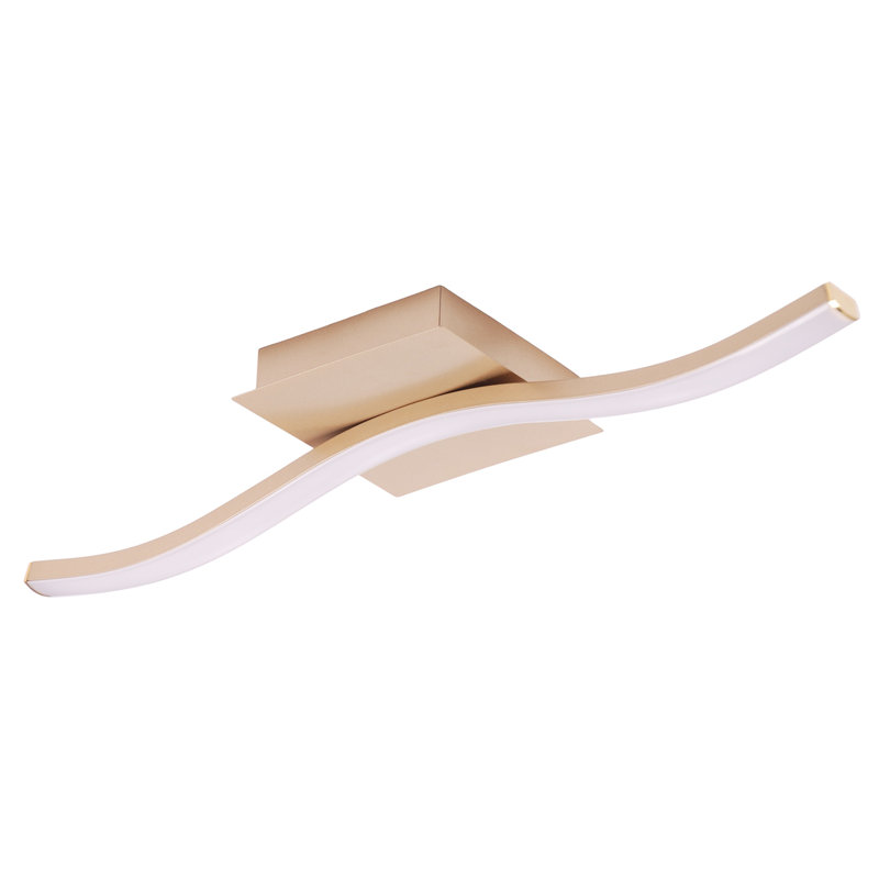 LED Semi Flush Mount, Brushed Gold