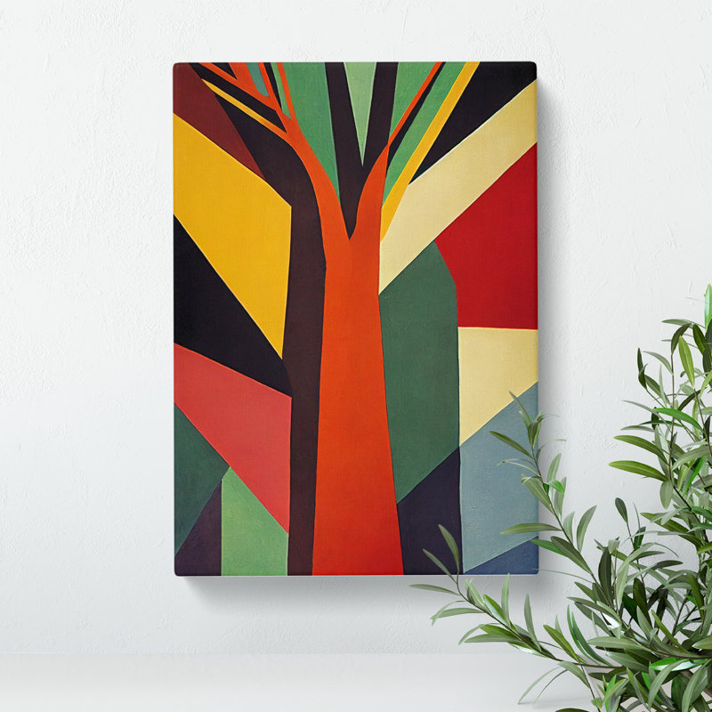 Bold Abstract Tree No.5 - Wall Art, Wrapped Canvas, 50cm H x 35cm W x 3cm D, No Matte