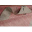 Tapis turc art déco en laine rose 5 x 7