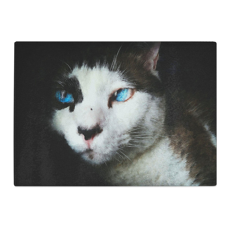 Portrait of a Cat Vol.10 Painting Chopping Board, 0.4cm H x 20cm W x 28.5cm L